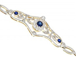 Blue Sapphire and Diamond Bracelet