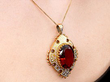antique citrine pendant