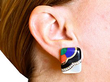 70s Style earring wearing