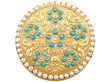 Antique Pill Box with turquoise