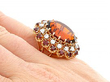 Vintage Citrine Ring UK on finger