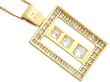 F Colour Diamond Pendant in Gold reverse