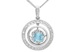 1920s Aquamarine and Diamond Pendant