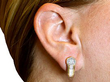 Yellow Gold Vintage Diamond Earrings Wearing