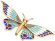 Vintage Butterfly Brooch Movable Wings