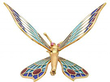 Vintage Butterfly Brooch Movable Wings