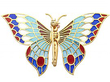 Vintage Butterfly Brooch Movable Wings