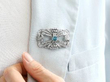 Wearing Aquamarine Brooch