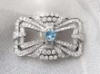 Diamond Aquamarine Brooch