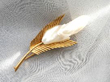 Pearl Feather Brooch Close up