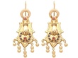 Antique Sapphire Earrings with Rubies