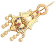 Antique Sapphire Earrings with Rubies