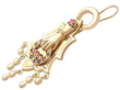 Antique Sapphire Earrings with Rubies