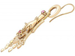 Antique Sapphire Earrings with Rubies