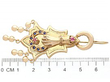 Antique Sapphire Earrings with Rubies