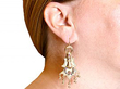 Antique Sapphire Earrings with Rubies