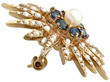Victorian Style Pearl Star Brooch