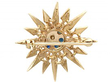 Victorian Style Pearl Star Brooch