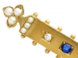 Victorian Gold and Gemstone Bar Brooch
