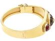 Gold Garnet Bangle