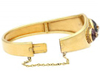 Gold Garnet Bangle