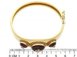 Gold Garnet Bangle