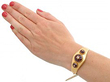 Wearing of Gold Garnet Bangle