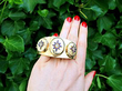 Antique Diamond Locket Bangle Gold 