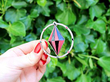 Vintage Coral Pendant with Onyx 
