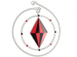 Vintage Coral Pendant with Onyx 