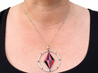 Vintage Coral Pendant with Onyx 