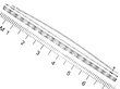 Old Cut Diamond Line Brooch with Ruler
