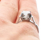 1930s White Gold Diamond Engagement Ring Wearing 