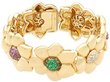 Vintage gemstone bracelet in yellow gold