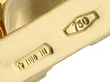 Yellow Gold Emerald and Diamond Bracelet hallmarks