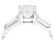 Vintage Asscher Cut Diamond Ring setting