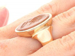 Antique Intaglio Ring on hand