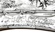 Embossed Detail of Edwardian Photo Frame in Sterling Silver 