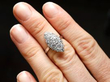 Diamond Marquise Cluster Ring On Hand