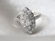 Diamond Marquise Cluster Ring Close Up