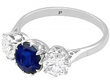 Sapphire and Diamond Ring White Gold