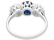 Sapphire and Diamond Ring White Gold back
