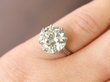 diamond and solitaire ring on hand
