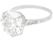 4 Carat Antique Engagement Ring in platinum