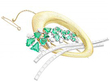 Boxed Emerald and Diamond Brooch