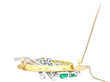 Boxed Emerald and Diamond Brooch