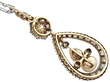 Diamond and Pearl Pendant in Gold