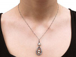 Wearing Antique Diamond and Pearl Pendant