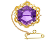 Antique Amethyst and Seed Pearl Brooch