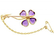 Antique Amethyst Flower Brooch